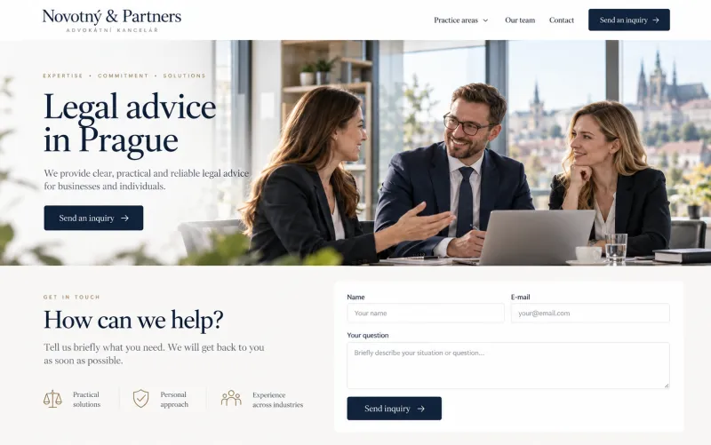 Law office website example